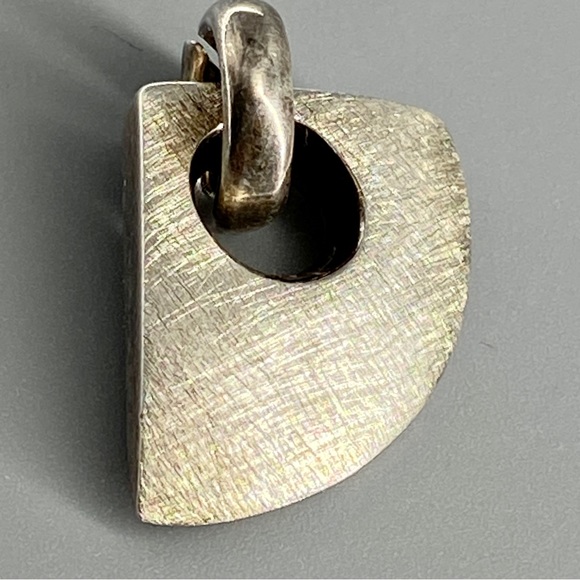 Vintage Modernist Sterling Silver OOAK Abstract Pendant - Picture 10 of 14